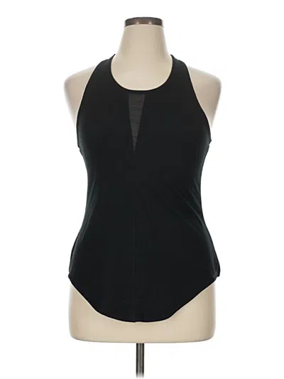 Pre-owned Zyia Active Tank Top Black Halter Neckline Tops
