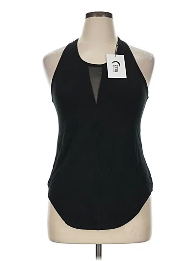 Pre-owned Zyia Active Tank Top Black Halter Neckline Tops