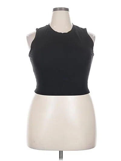 Pre-owned Zyia Active Tank Top Black Halter Neckline Tops