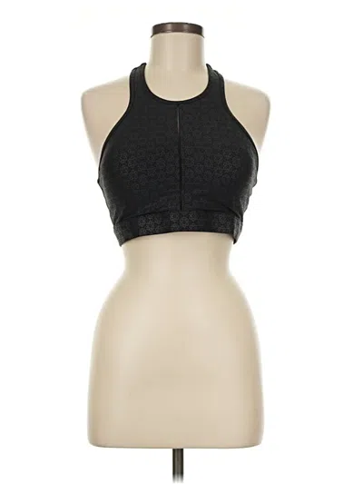 Pre-owned Zyia Active Tank Top Black Halter Neckline Tops
