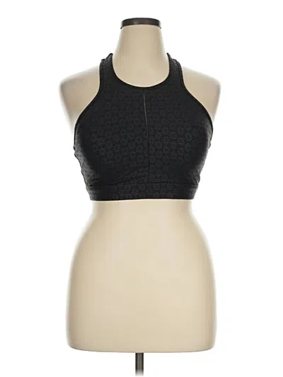 Pre-owned Zyia Active Tank Top Black Halter Neckline Tops