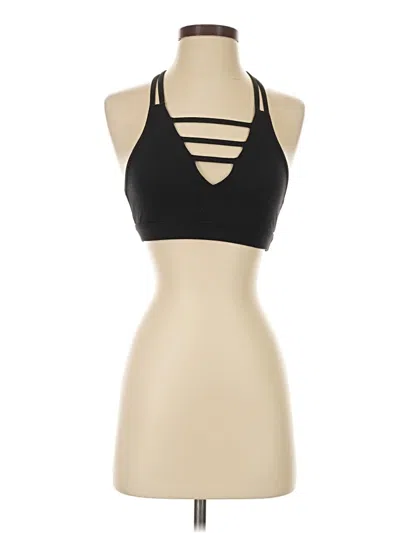Pre-owned Zyia Active Tank Top Black Halter Neckline Tops