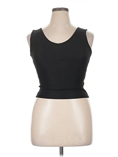 Pre-owned Zyia Active Tank Top Black Strapless Neckline Tops