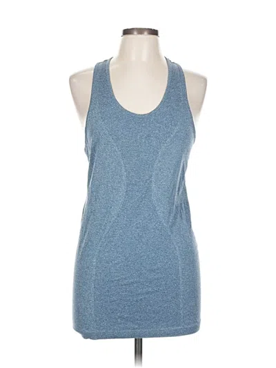 Pre-owned Zyia Active Tank Top Blue Halter Neckline Tops