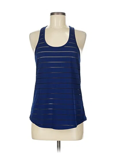 Pre-owned Zyia Active Tank Top Blue Halter Neckline Tops