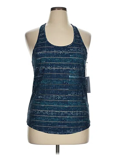 Pre-owned Zyia Active Tank Top Blue Halter Neckline Tops