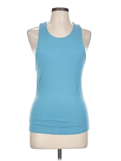 Pre-owned Zyia Active Tank Top Blue Halter Neckline Tops