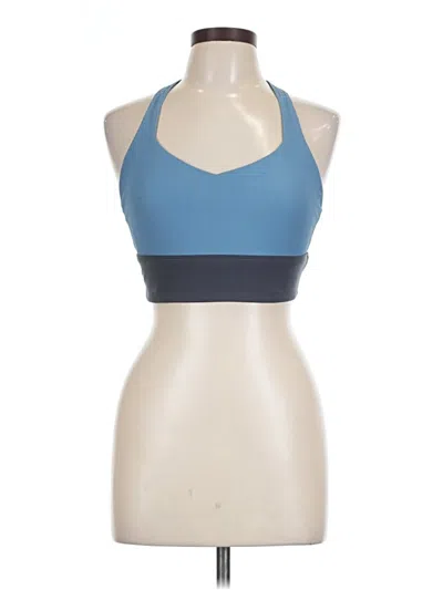 Pre-owned Zyia Active Tank Top Blue Halter Neckline Tops