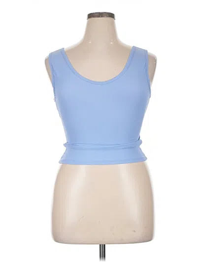 Pre-owned Zyia Active Tank Top Blue Strapless Neckline Tops