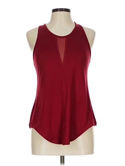 Pre-owned Zyia Active Tank Top Burgundy Halter Neckline Tops
