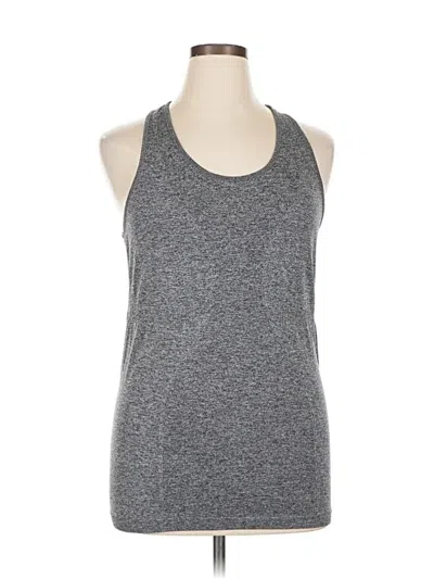 Pre-owned Zyia Active Tank Top Gray Halter Neckline Tops