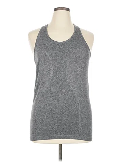Pre-owned Zyia Active Tank Top Gray Halter Neckline Tops