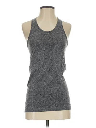 Pre-owned Zyia Active Tank Top Gray Halter Neckline Tops