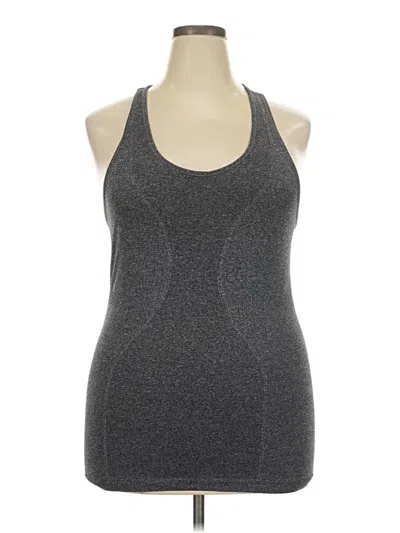 Pre-owned Zyia Active Tank Top Gray Halter Neckline Tops