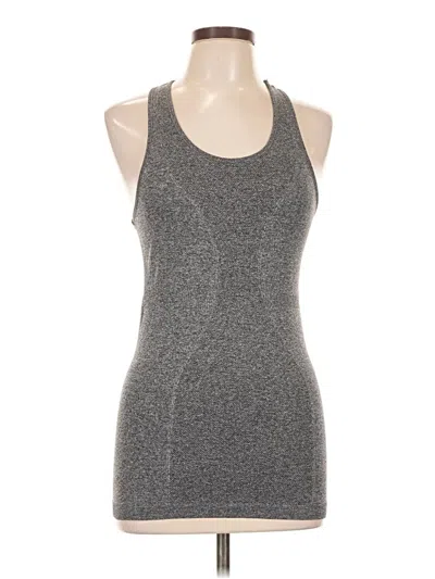 Pre-owned Zyia Active Tank Top Gray Halter Neckline Tops