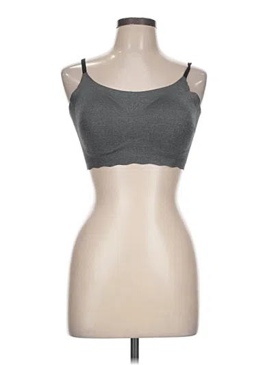 Pre-owned Zyia Active Tank Top Gray Strapless Neckline Tops