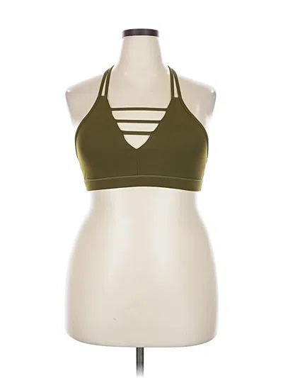 Pre-owned Zyia Active Tank Top Green Halter Neckline Tops