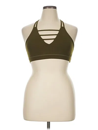 Pre-owned Zyia Active Tank Top Green Halter Neckline Tops