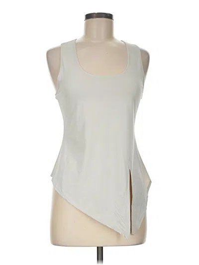 Pre-owned Zyia Active Tank Top Ivory Halter Neckline Tops