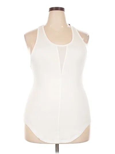 Pre-owned Zyia Active Tank Top Ivory Halter Neckline Tops