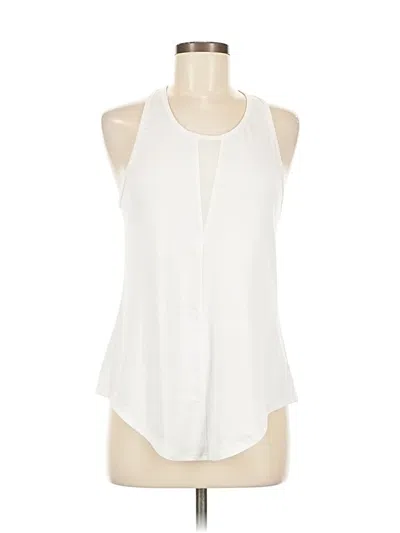 Pre-owned Zyia Active Tank Top Ivory Halter Neckline Tops In White