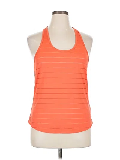 Pre-owned Zyia Active Tank Top Orange Halter Neckline Tops