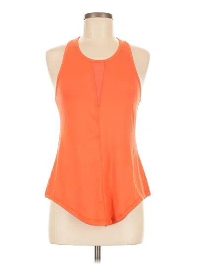 Pre-owned Zyia Active Tank Top Orange Halter Neckline Tops