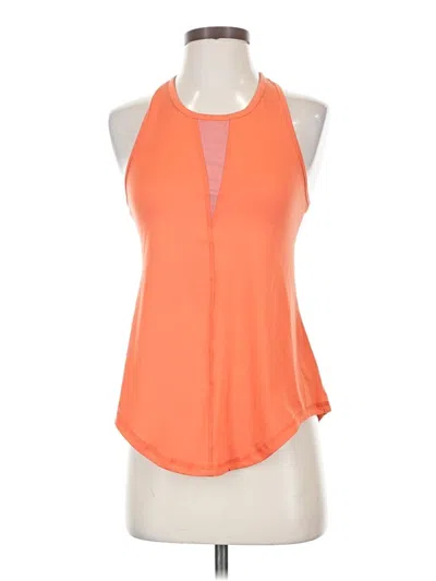 Pre-owned Zyia Active Tank Top Orange Halter Neckline Tops