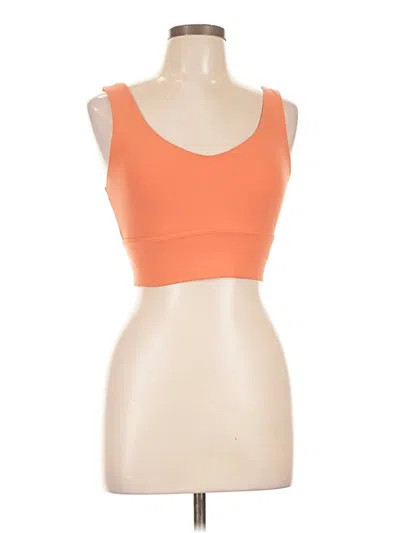 Pre-owned Zyia Active Tank Top Orange Strapless Neckline Tops
