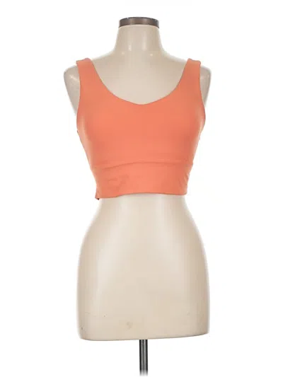 Pre-owned Zyia Active Tank Top Orange Strapless Neckline Tops
