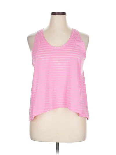 Pre-owned Zyia Active Tank Top Pink Halter Neckline Tops