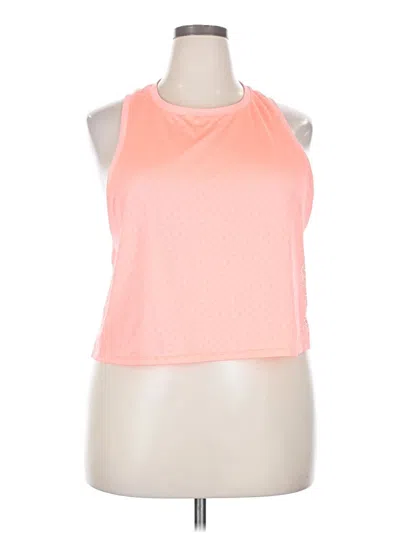 Pre-owned Zyia Active Tank Top Pink Halter Neckline Tops
