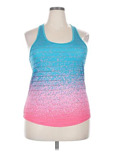 Pre-owned Zyia Active Tank Top Pink Halter Neckline Tops