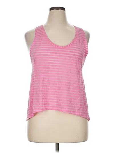 Pre-owned Zyia Active Tank Top Pink Halter Neckline Tops