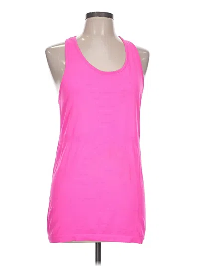 Pre-owned Zyia Active Tank Top Pink Halter Neckline Tops
