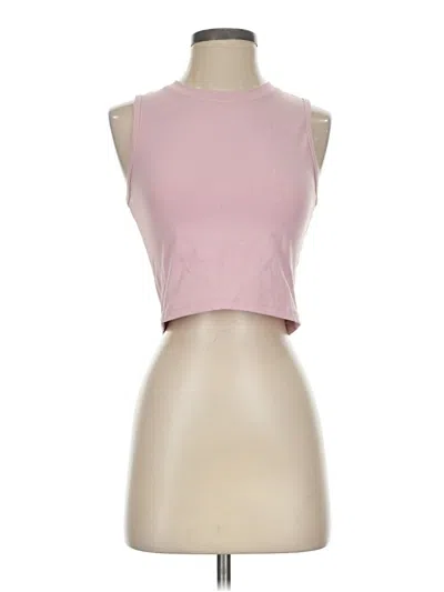 Pre-owned Zyia Active Tank Top Pink Halter Neckline Tops