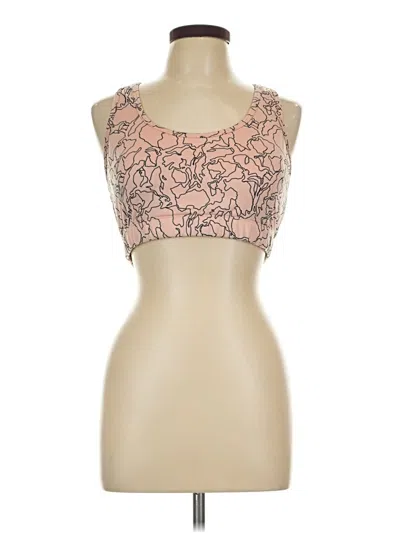 Pre-owned Zyia Active Tank Top Pink Strapless Neckline Tops