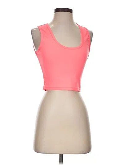 Pre-owned Zyia Active Tank Top Pink Strapless Neckline Tops