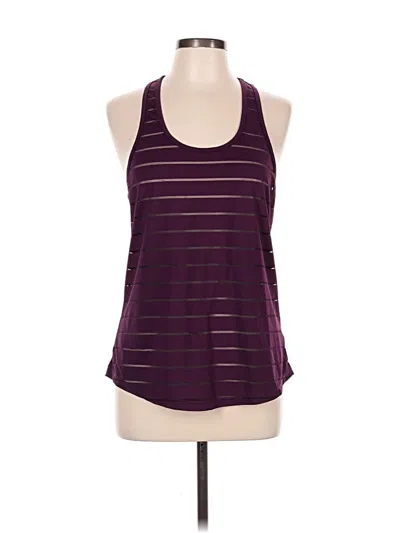 Pre-owned Zyia Active Tank Top Purple Halter Neckline Tops
