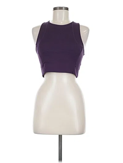Pre-owned Zyia Active Tank Top Purple Halter Neckline Tops