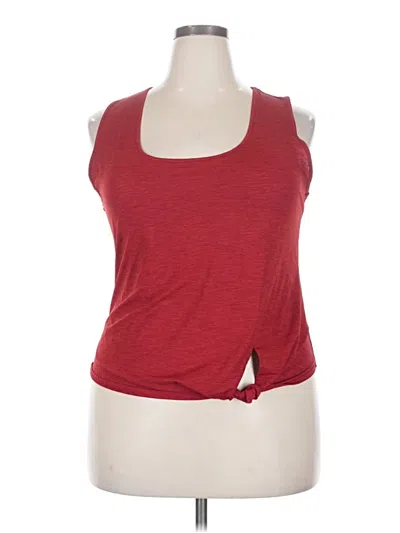 Pre-owned Zyia Active Tank Top Red Halter Neckline Tops