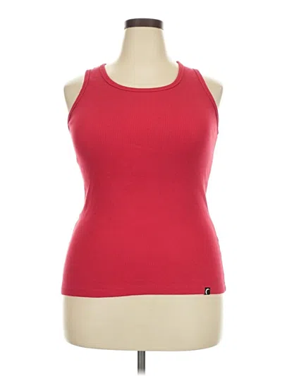 Pre-owned Zyia Active Tank Top Red Halter Neckline Tops