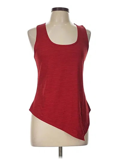 Pre-owned Zyia Active Tank Top Red One Shoulder Neckline Tops