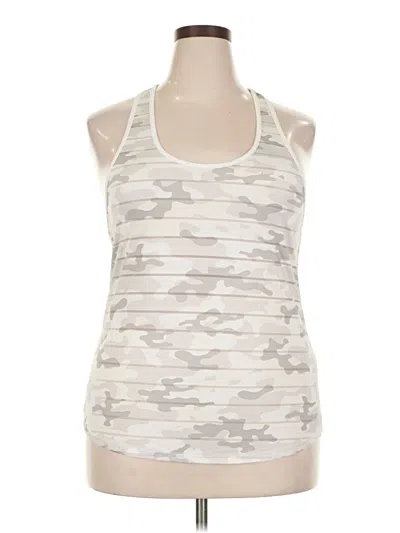 Pre-owned Zyia Active Tank Top Silver Halter Neckline Tops