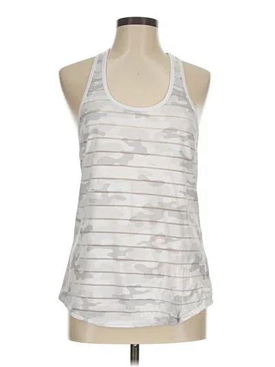 Pre-owned Zyia Active Tank Top Silver Halter Neckline Tops