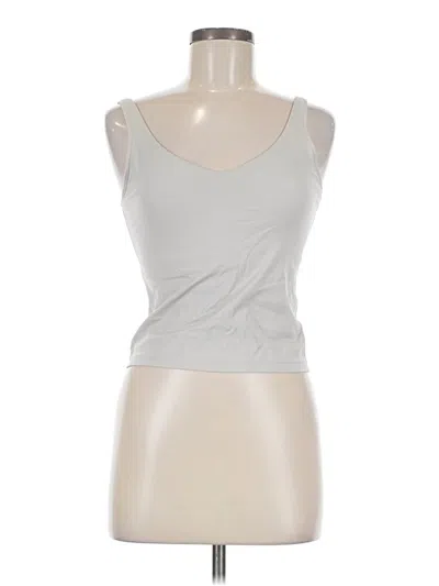 Pre-owned Zyia Active Tank Top Silver Strapless Neckline Tops