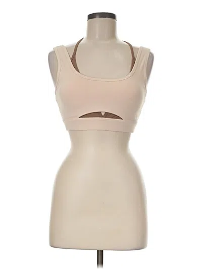Pre-owned Zyia Active Tank Top Tan Strapless Neckline Tops