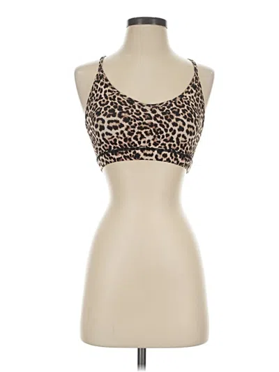 Pre-owned Zyia Active Tank Top Tan Strapless Neckline Tops