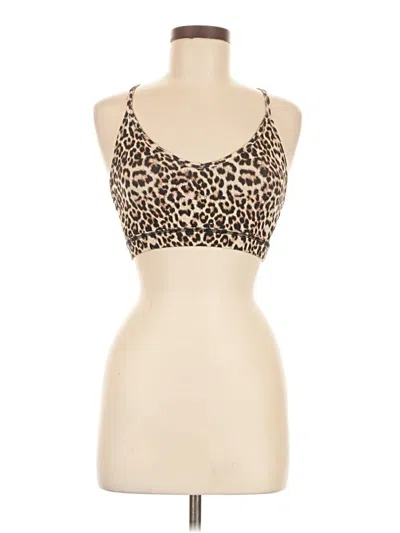 Pre-owned Zyia Active Tank Top Tan Strapless Neckline Tops In Brown