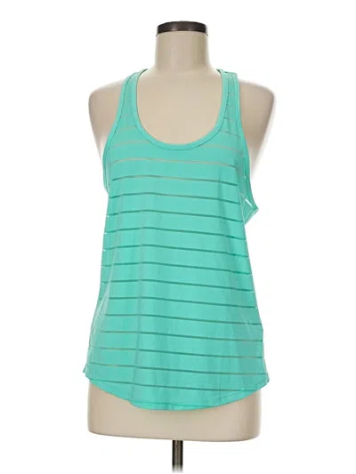 Pre-owned Zyia Active Tank Top Teal Halter Neckline Tops
